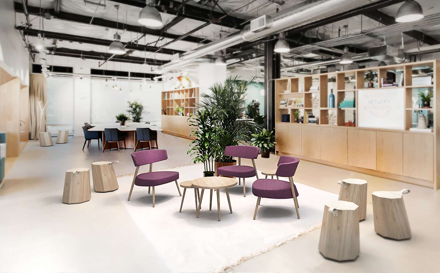 Marlon Lounge Gruppe mit den Marlon 8Stools